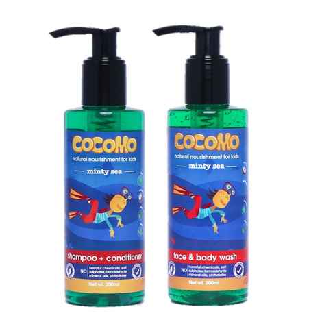 Buy Cocomo Minty Sea Shampoo + Body Wash 400 ml - Purplle