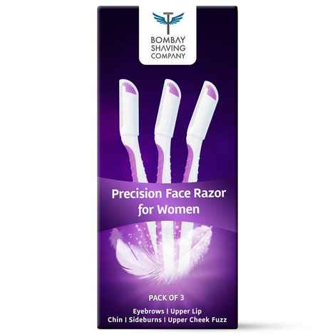 Buy Bombay Shaving Company Face Razor for Women (Pack of 3) | For Instant Hair Removal (Eyebrows, Upper Lip, Forehead, Peach Fuzz, Chin, Sideburns) - Purplle