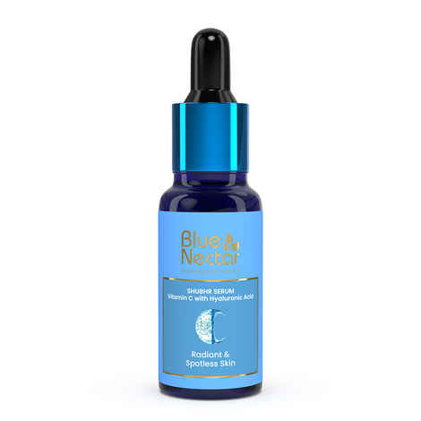 Buy Blue Nectar Shubhr Vitamin C Face Serum with Hyaluronic Acid for Dark Spot Correction and Glowing Skin - Purplle