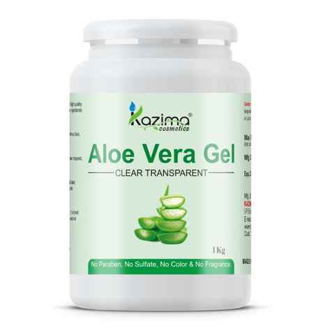 Buy KAZIMA Aloe Vera Gel Raw (1 KG) - 100% Pure Natural Gel - Ideal for Skin, Face, Acne Scars, Hair, Moisturizer & Dark Circles - Purplle