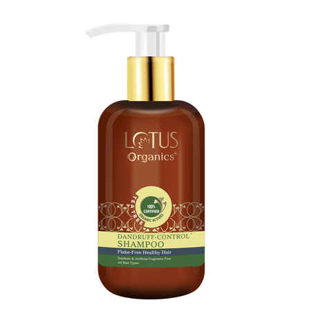 Buy Lotus Organics+ Dandruff Control Shampoo | Tea Tree Oil, Eucalyptus Oil | Anti Dandruff | Sulphate Free | All Hair Types | 300ml - Purplle