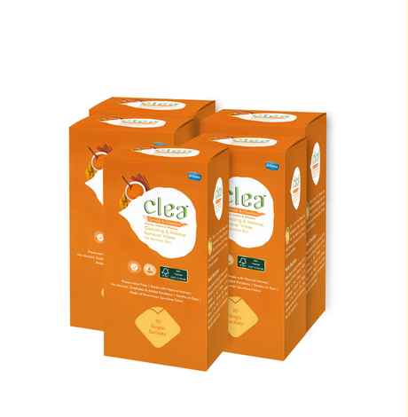 Clea Cleansing & Makeup Remover Wipes Haldi & Chandan (10 Wipes per pack) Pack of 5