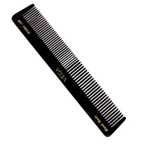 Vega General Grooming Hair Comb, (India's No.1* Hair Comb Brand)For Men and Women Black,Handmade, (HMBC-109)