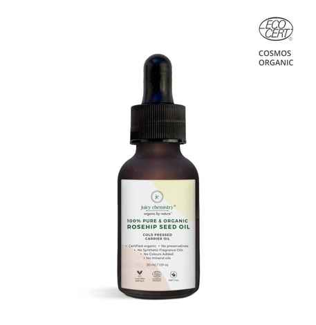 Buy Juicy Chemistry 100% Organic Rosehip Seed Cold Pressed Carrier Oil ,30ml - Purplle