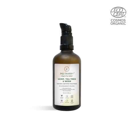 Juicy Chemistry Organic Hemp, Tea Tree & Neem- Face Wash -For Acne Prone & Oily Skin , 100ml