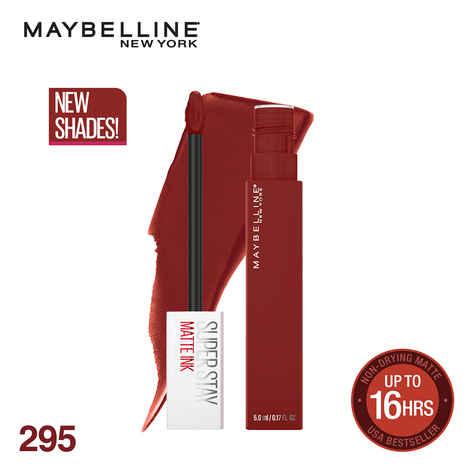 Buy Maybelline New York Super Stay Matte Ink Liquid Lipstick x Rogue Reds, 295 Dauntless, 5ml - Purplle