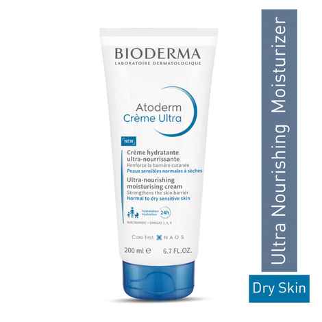 Buy Bioderma Atoderm Creme Ultra Daily Hydrating Moisturizer For Normal To Sensitive Dry Skin, 200ml - Purplle