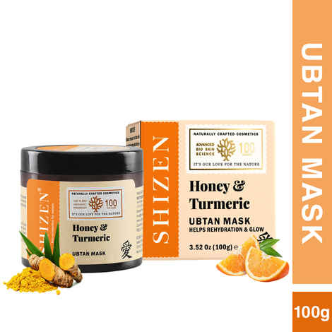 Buy SHIZEN Honey Turmeric Ubtan Face Mask / Deep Cleansing & Hydrating/ 100% Organic, 100gm - Purplle
