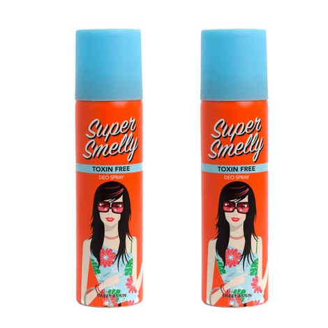 Buy Super Smelly Sweet As Sin - 100% Toxin Free and Natural Deodorant Spray - For Men and Women (150 ml each , Pack of 2) - Purplle