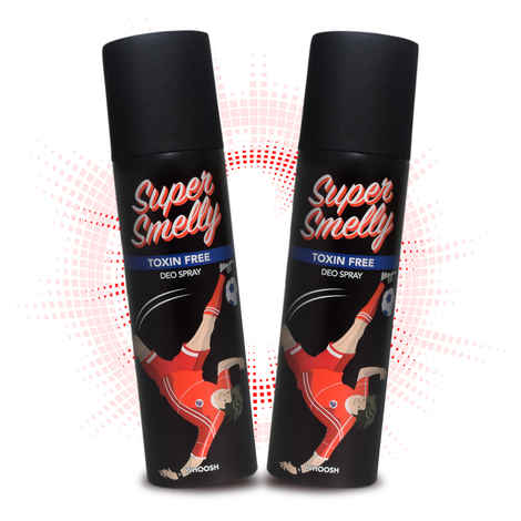 Buy Super Smelly Whoosh - 100% Toxin Free and Natural Deodorant Spray - For Men and Women (150 ml each , Pack of 2) - Purplle