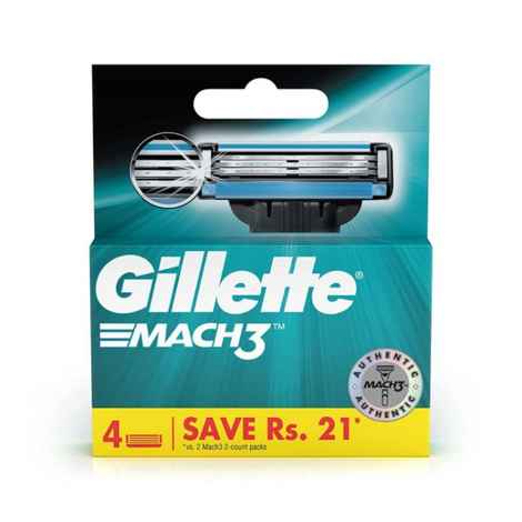 Gillette Mach 3 Manual Shaving Razor Blades (Cartridge) 4s Pack