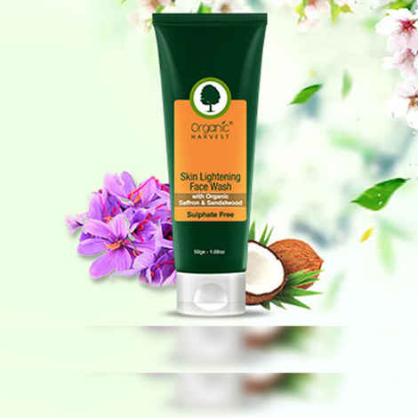 Buy Organic Harvest Face Wash - Skin Lightening (Sulphate Free), (50 g) - Purplle