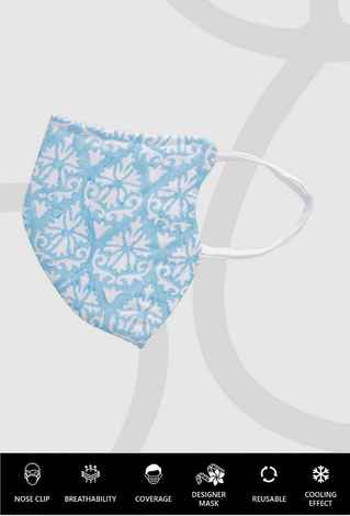 Buy Tjori Poonam: Swasa R95 Turquoise Hand Block P - Purplle