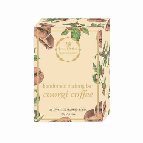 Just Herbs Coorgi Coffee Handmade Bathing Bar (100 gm)