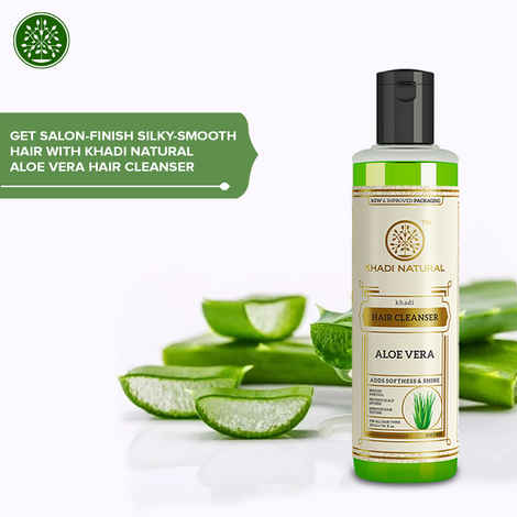 Buy Khadi Natural Ayurvedic Aloevera Hair Cleanser (210 ml) - Purplle