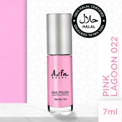 Buy Asfa Halal Nail Polish, Pink lagoon 022 (7 ml) - Purplle