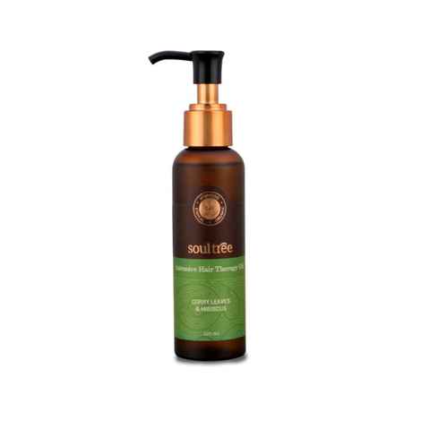 Buy SoulTree Intensive Hair Therapy Oil with Curry Leaves and Hibiscus- Natural- Hair Care- Hair Oil(120ml) - Purplle