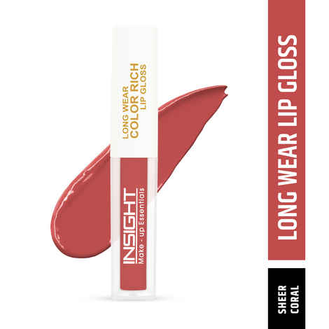 Buy Insight Long Wear Color Rich Lip Gloss (LG41) 09-Sheer Coral - Purplle