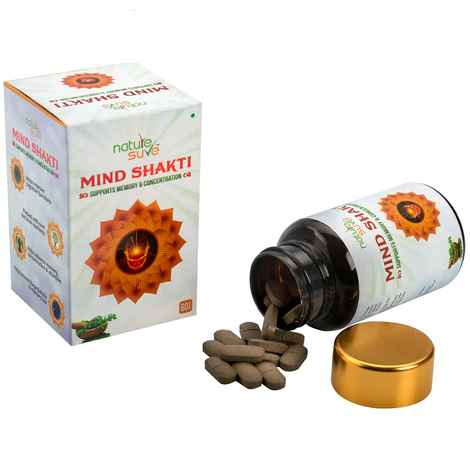Buy Nature Sure Mind Shakti Tablets for Memory and Concentration in Men and Women - 1 Pack (60 Tablets) - Purplle
