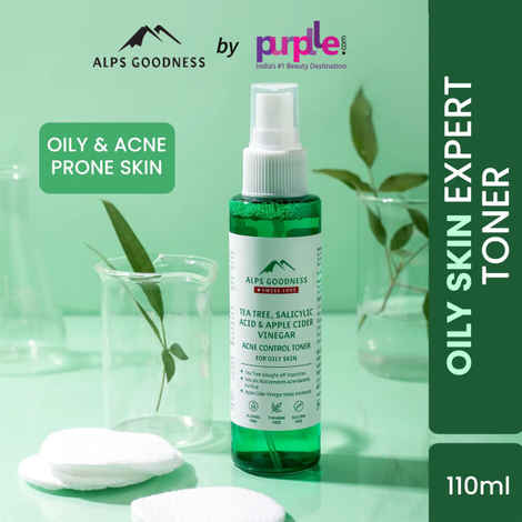 Buy Alps Goodness Acne Control Toner for Oily Skin with Tea Tree Apple, Cider Vinegar & Salicylic Acid (110 ml)| Toner for Oily Skin| Pore tightening toner| Pore minimizing Toner| Salicylic Acid Toner - Purplle