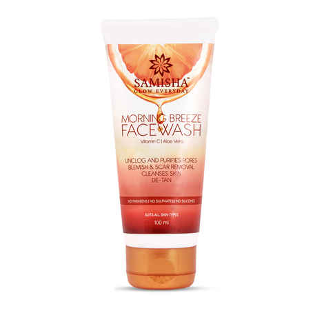 Buy Samisha Organic Vitamin C Skin Brightening Face Wash For Skin Pigmentation & Acne Free Radiant Skin (100 ml) - Purplle