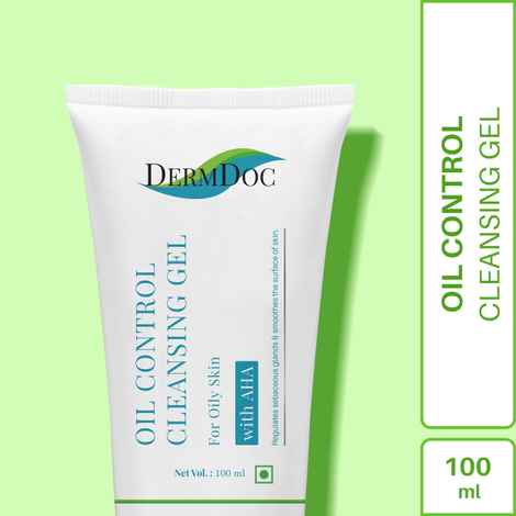 Buy DermDoc Oil Control Cleansing gel with AHA (100 ml) | cleanser | face cleanser | cleanser for oily skin | mild cleanser | aha face wash - Purplle