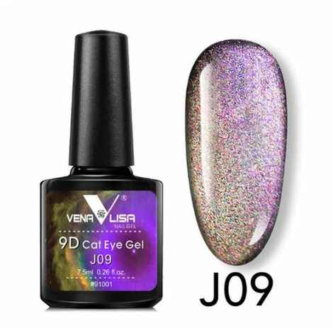 Buy Venalisa 9D Cat Eye Nail Gel Polish Galaxy Magnetic UV / LED Soak Off 7.5ml 9D Art Polish Galaxy Magnetic UV LED Gel Nail polish (V-9D-7.5ml-J09) - Purplle