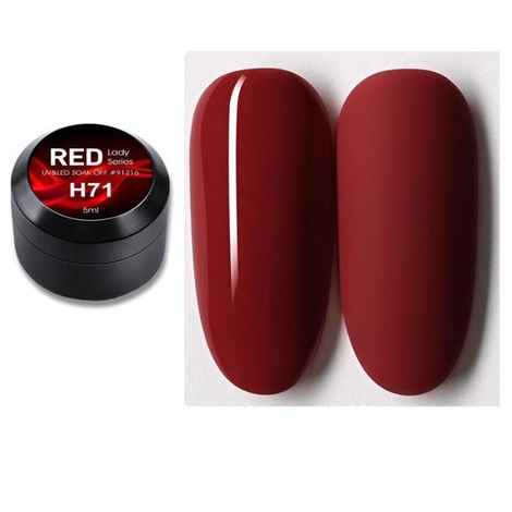 Buy Venalisa Luxury Red Series Nail Gel Varnish Painting Gel Soak Off UV LED Nail Lacquer Pure Color Gel (V-RLS-5ml-H65) - Purplle