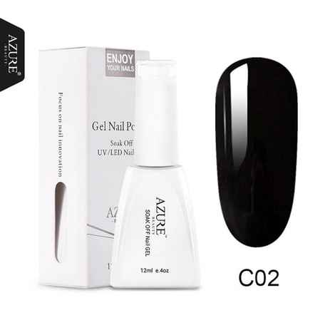 Azure Beauty 12ml Colors Series Gel Polish Long-lasting Soak Off Nail Gel Polish DIY Nail Style Gel Nail Lacquer (Azure-C02)