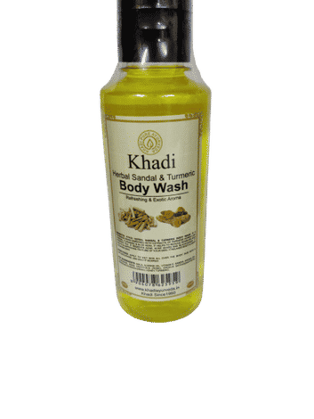 Khadi Herbal Sandal & Turmeric Body Wash (210 ml)
