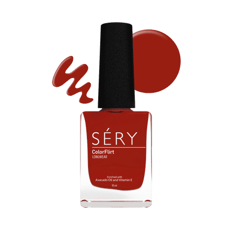 Buy SERY ColorFlirt Nail Paint Cranberry Candy, (10 ml) - Purplle