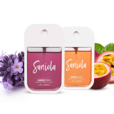 Buy Saniola Hand Sani Floral Fruity Duo Floral Bomb & Passion Fruit  Set of 2 - Purplle