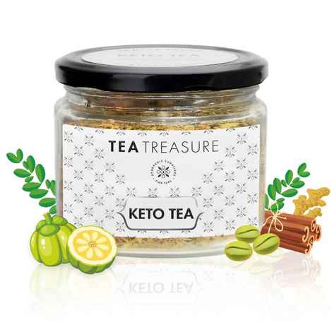 Tea Treasure Keto Tea for Weight Management and Glowing Skin - Fat Burner Tea with Garcinia Cambogia, Green Coffee and Other Natural Herbs - 100 Gm