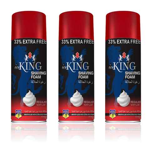 Buy Vetoni Ice King Shaving Foam Combo (400ml X 3) (3, Red) - Purplle