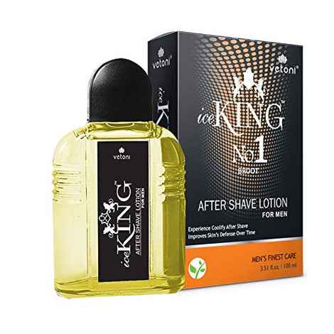 Buy Vetoni Ice King No. 1 Natural After Shave Lotion for Men - Soothes Irritation from Shaving, Moisturizes and Repairs Skin, Prevents Razor Burn, Leaves Skin Feeling Smooth and Soft, 100 ml, Orange - Purplle