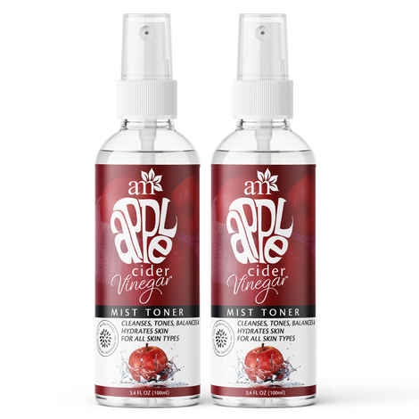 Buy AromaMusk Apple Cider Vinegar Clarifying Face Mist Toner, 100ml - With Witch Hazel Extract, Pure Rose Hydrosol & Aloevera Juice For Face, Hair & Body - 2 Bottles - Purplle
