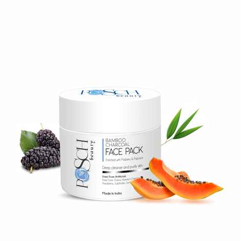Posch Bamboo Charcoal Face Pack with Mulberry & Papaya ( 100 ml )