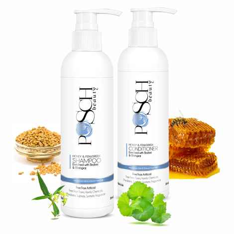 Buy Posch Honey & Fenugreek Shampoo + Conditioner with Brahmi & Bhringraj ( 200 ml ) Combo - Purplle