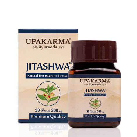 Buy UPAKARMA Ayurveda Pure Shilajit and Ashwagandha Extract, Jitashwa™ Capsules | Natural Testosterone Booster | 500mg 90 Veggie Capsules - Pack of 1 - Purplle