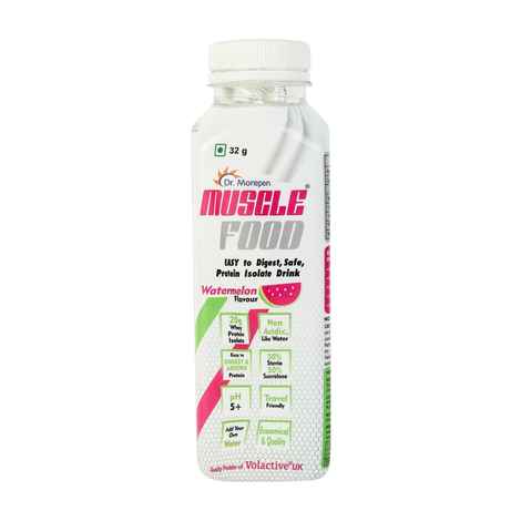 Buy DR. MOREPEN Muscle Food Protein Powder, Whey Protein Isolate Muscle Protein Drink, Watermelon Flavour - 32gm - Purplle