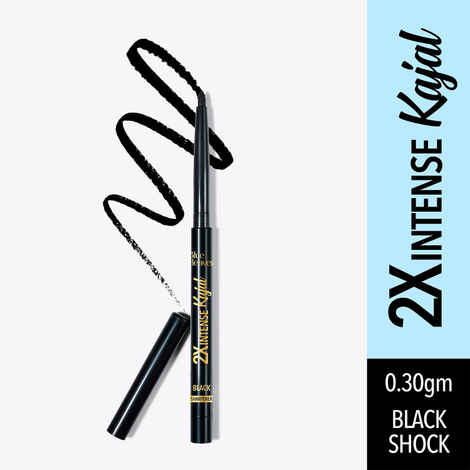 Buy Blue Heaven 2x Intense Kajal Pencil - Black Shock, Matte Finish, Waterproof and Smudge Proof Kajal, 0.30gm - Purplle