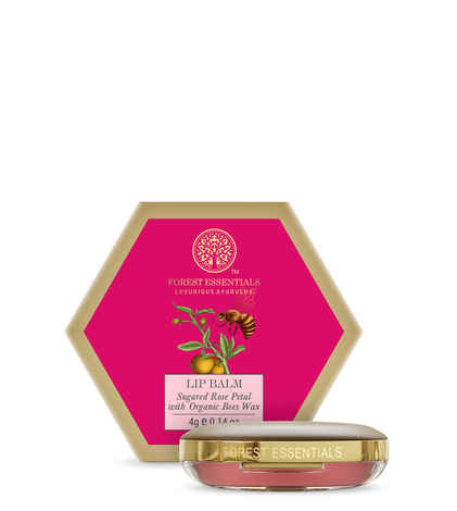 Buy Forest Essentials Luscious Lip Balm Sugared Rose Petal (4 g) - Purplle