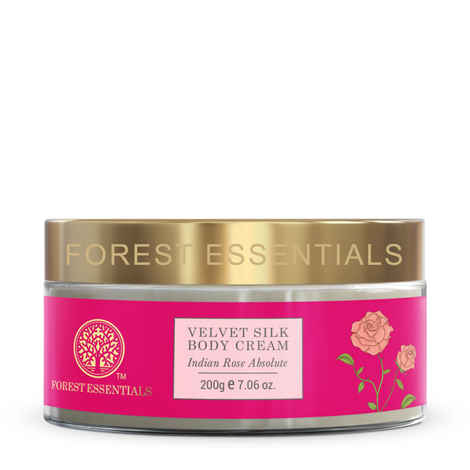 Buy Forest Essentials Velvet Silk Body Cream Indian Rose Absolute 200 gms - Purplle