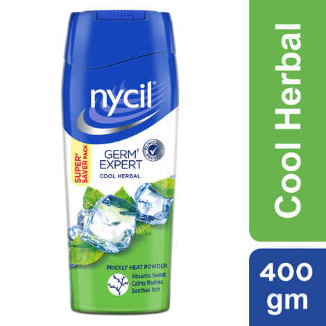 Buy Nycil Cool Herbal Prickly Heat Talcum Powder, 400gm - Purplle