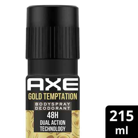 Buy Axe Gold Temptation Long Lasting Deodorant Bodyspray For Men 215 ml - Purplle