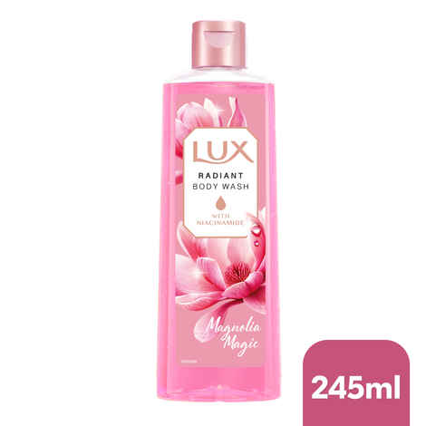 Lux Magnolia Magic Bodywash, with Niacinamide, 245 ml for Radiant & Bouncy Skin Feel