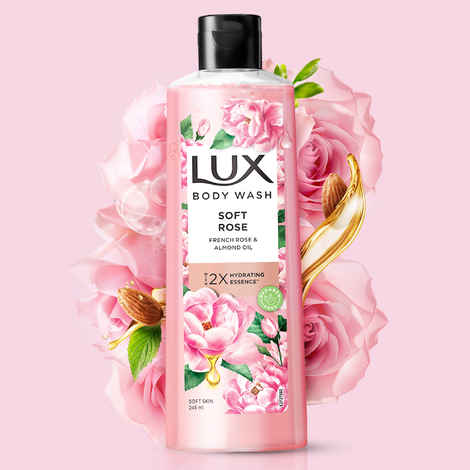 Buy LUX Shower Gel, French Rose Fragrance & Almond Oil Bodywash, 245 ml - Purplle