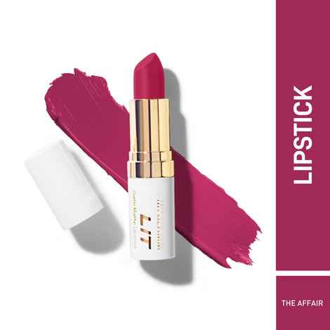 Buy MyGlamm LIT Satin Matte Lipstick-The Affair-4.5gm - Purplle