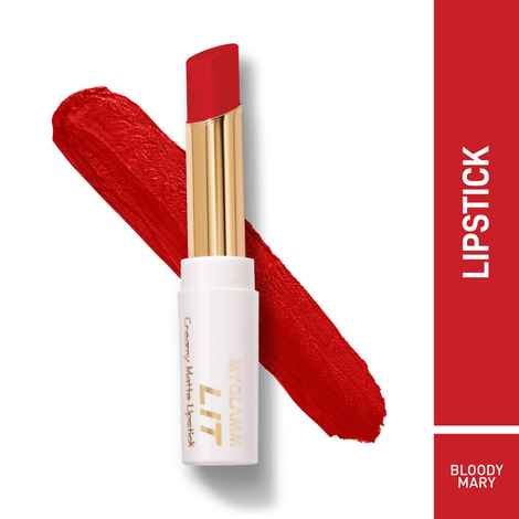Buy MyGlamm LIT Creamy Matte Lipstick-Bloody Mary-3.7 gm - Purplle