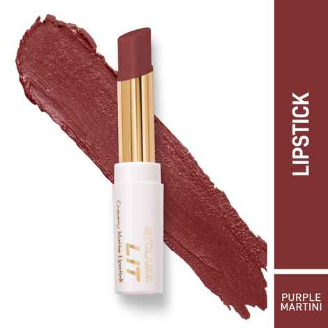 Buy MyGlamm LIT Creamy Matte Lipstick-Purple Martini-3.7 gm - Purplle